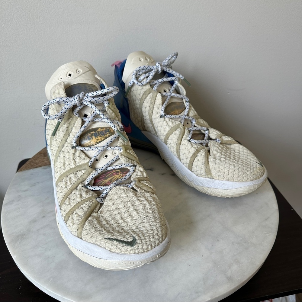 NIKE Lebron 18 ‘LA By Day' Light Cream 2020 DB8148-200 Men's Sneakers size 12 - Picture 12 of 12